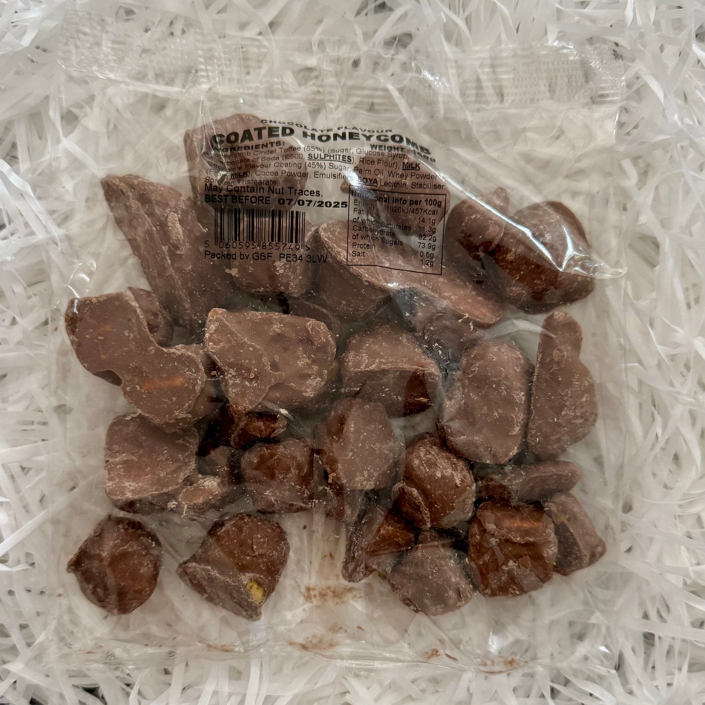 Chocolate Flavoured Coated Honeycomb - A Sweet and Crunchy Indulgence - 160g