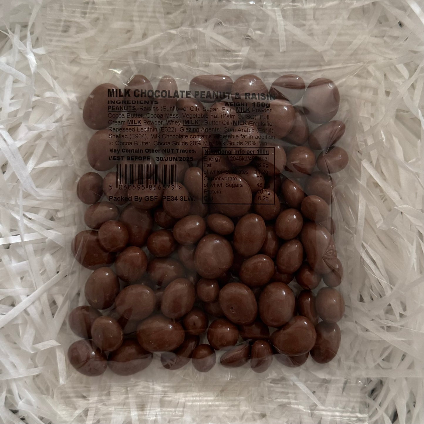 Milk Chocolate Peanut  and Raisins - A Sweet and Nutty Treat - 150g