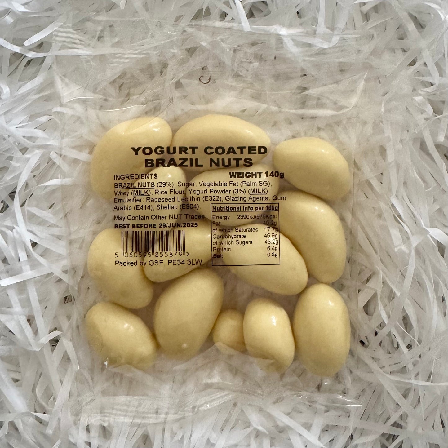 Yogurt Coated Brazil Nuts - A Decadent and Nutritious Treat - 140g